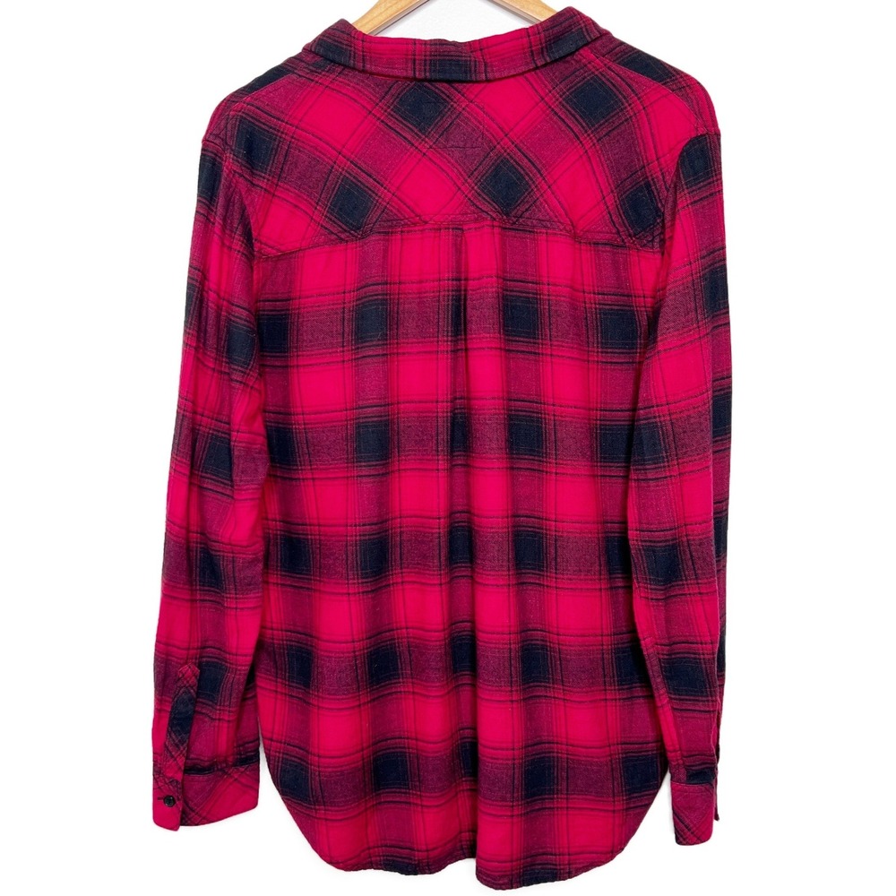 Rails Hunter Plaid Button Down Shirt Brick Black Red Check Womens Large L - Picture 4 of 8